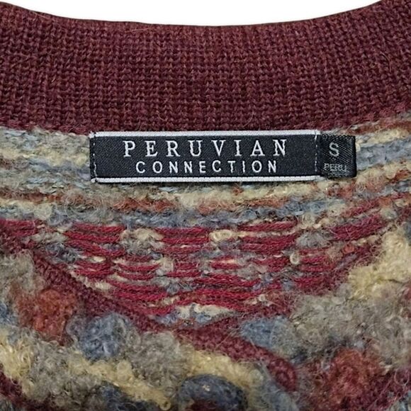 VTG Peruvian Connection Baby Alpaca Blend Cardigan Sweater, Small, Multicolored - Picture 4 of 6